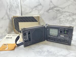 44521【自宅保管品】SONY ソニー FM/MW/SW 3バンドラジオ ICF-7800 Newscaster ニュースキャスター箱・説明書付 折り畳み