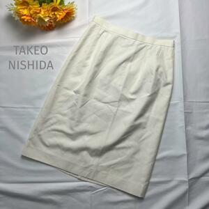TAKEO NISHIDA タイトスカート アイボリー系 11 スリット