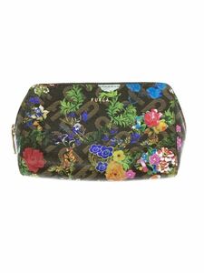 FURLA フルラ 花柄 ポーチ 茶系 ■■ ☆ ebc6 レディース