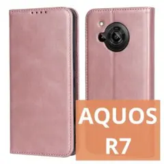 AQUOS R7 ケース 手帳型 アクオス r7 ケース　ピンク　手帳