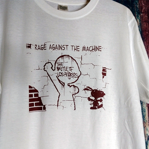 送込　Rage Against the Machine レイジ＆スヌーピー　半袖Tシャツ　白　Mサイズ