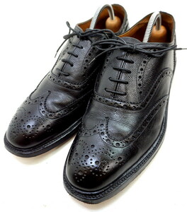 ●皇室御用達 オオツカ OTSUKA 大塚製靴 ウィングチップ ブラック レザー ドレス シューズ ビジネスシューズ 高級 24.5cm 革靴
