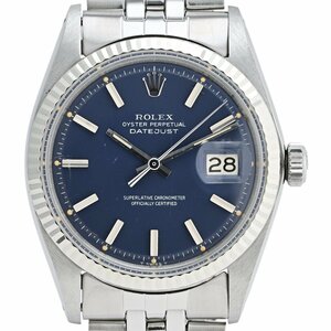 ロレックス ROLEX デイトジャスト 1601 腕時計 SS WG 自動巻き ブルー メンズ 【中古】