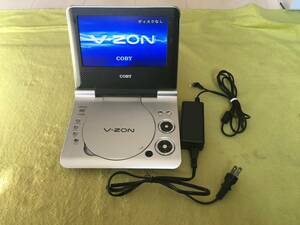 ☆COVY V-ZON☆ポータブルDVDプレーヤー☆TF-DVD7107☆7インチ☆ジャンク品☆リモコン/AC電源付き