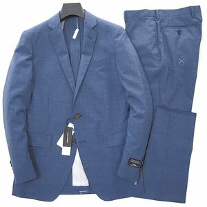 新品 スーツカンパニー SOLOTEX DRY サマー ウール スーツ YA5 (細身M) 紺 【J47443】 170-8D 春夏 メンズ シングル ノータック ストレッチ