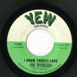 【7inch】試聴　INTRIGUES 　　(YEW 1010) TUCK A LITTLE LOVE AWAY / I KNOW THERE