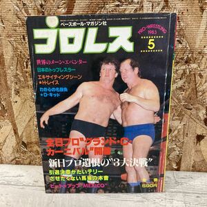 レア ベースボール・マガジン社 プロレス 1983年 5月号 全日プロ グランド・C・カーニバル開幕 H・レイス 現状品 クリックポスト送料185円