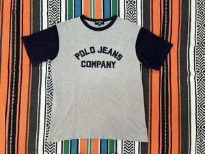 送料無料 ポロ ジーンズ ラルフローレン Tシャツ グレー 半袖 メンズ Mサイズ 170 カットソー ポロシャツ ポニー Polo Ralph Lauren RRL