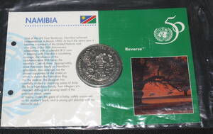 ナンビア　NAMIBIA　国連創設50周年記念　10ドル硬貨　