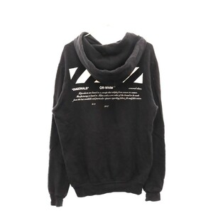 OFF-WHITE オフホワイト 18AW 01 DIAGONAL HOODIE ダイアゴナル フーディー プルオーバーパーカー ブラック OMBB029F18A54002