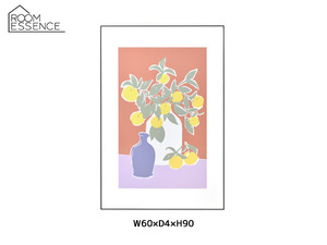 東谷 アートパネル 花瓶 イラスト アートキャンバス おしゃれ 壁掛け W60×D4×H90 ART-199C あずまや メーカー直送 送料無料