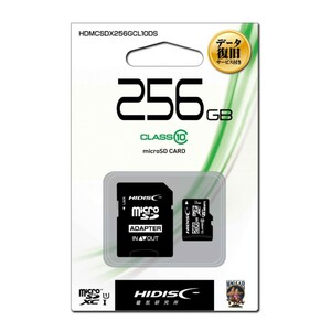 microSDXC256GBメモリーカード（HI-DISC）HDMCSDX256GCL10DS【1円スタート出品・新品・送料無料】
