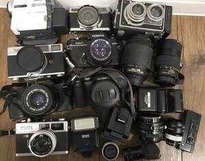 ②カメラ　レンズ　ビデオカメラ　その他大量おまとめ　konica　BEAUTYFLEX　Canon　Panasonic