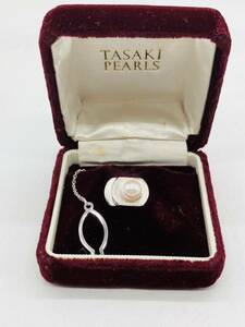 2h3 必見 ! TASAKI PEARLS タサキ 田崎真珠 パール ネクタイピン タイタック アクセサリー 中古品 現状品 !