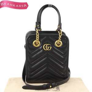 【美品】GUCCI/グッチ GGマーモント 696123 レディース 2way ショルダーバッグ/ハンドバッグ ミニ キルティング[NEW]★04DA04