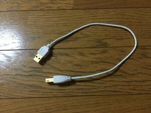 中古 エレコム A-B USB 極細ケーブル USB2-X03WH