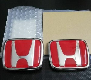 未使用 ホンダ 純正 S2000 AP1 AP2 エンブレム 前後セット 赤 レッド フロント リヤ Hマーク HONDA genuine Red Emblem Badge Set