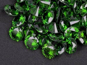 ★グリーンカラー キュービックジルコニア ルース 10mm おまとめて大量約25個セット 人工ダイヤモンド ラウンドブリリアントカット Nw61
