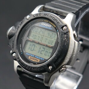 CASIO カシオ ダイバー ツインセンサー ログメモリー 潜水王 200M防水 DEP-610 1473 クォーツ デジタル 稼働 新品ラバーベルト メンズ