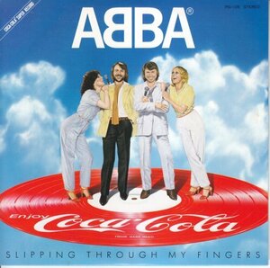 プロモ7”Single,アバ　ABBA　SLIPPING THROUGH MY FINGERS COCA-COLA　コカ・コーラプロモピクチャー盤