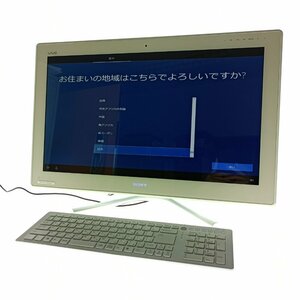 SONY ソニー VAIO 一体型デスクトップ PC VPCL247FJ i5-2450M メモリ 4GB SSD 256GB Windows10 24型ワイド 白 TV BD パソコン 中古