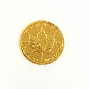 K24IG　カナダ　メイプルリーフ金貨　1/10oz　1990　総重量3.1g【CDAX6061】