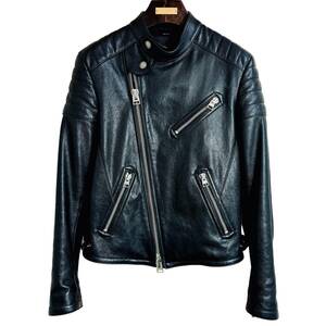 TOM FORD トムフォード LEATHER ICON BIKER サイズ 48 レザー アイコン バイカー セミダブル ライダース TFL624 ブラック 88万円