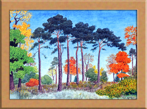 松の木 風景画 B4 スウェーデン