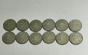 百円銀貨 昭和32年三枚 昭和33年九枚 鳳凰 古銭 コイン 