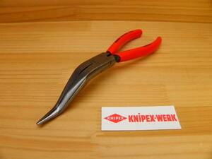 クニペックス メカニックプライヤー クランクヘッド 曲がり *KNIPEX 3881-200A ホースバンド外し 変型ロングノーズプライヤー *正規輸入品 