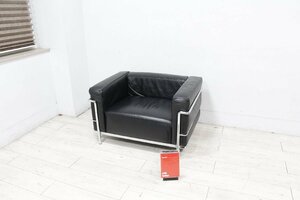 ☆極美品☆Cassina カッシーナ 1人掛けソファ LC3 黒革 98万