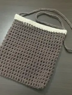 メッシュショルダーバッグ 編み物 ハンドメイド