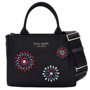 ケイト スペード ニューヨーク Kate Spade バッグ レディース ブランド ハンドバッグ ショルダーバッグ 2way ナイロン ブラック ビジュー