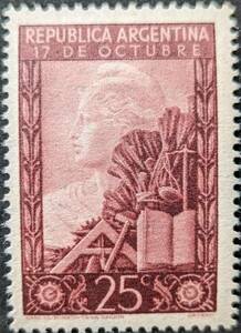 【外国切手】 アルゼンチン 1948年11月23日 発行 ペロン大統領の再選 未使用