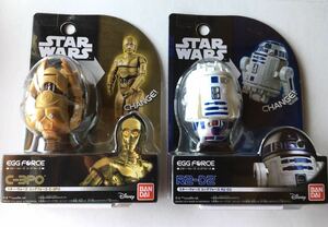 【BANDAI/バンダイ】『 STAR WARS EGG FORCE ■スターウォーズ エッグフォース■ C-3PO & R2-D2 （新品・未開封品 2個セット）』