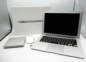 Apple/アップル MacBookAir A1466/Corei5 1.4GHz/SSD256GB/RAM 4GB/マジックマウス＆DVDドライブ付き☆初期化済動作品★n0325045