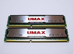 【中古】UMAX PC3-10600(DDR3-1333) 2GB×2枚 合計4GB Cetus DCDDR3-4GB-1333 E41302GF7-73BNJ1