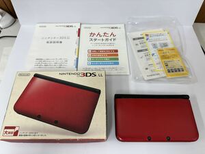 【43650.0421M】ニンテンドー3DS LL 本体 レッド×ブラック Nintendo 任天堂 通電可 中古品