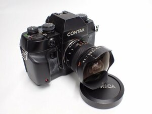 CONTAX AX + YASHICA ML FISH-EYE 15mm F2.8 コンタックス AFフィルム一眼レフカメラ + ヤシカ 魚眼レンズ ∬ 6E35D-4