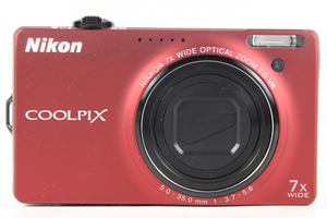 【ト福】Nikon ニコン COOLPIX クールピクス S6000 デジタルカメラ フラッシュレッド デジカメ 14.2メガピクセル LBZ01LSL32