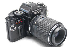 ペンタックス Kマウント専用 RICOH製 昔の高級一眼レフカメラ XR-Sボディ + 100mm単焦点マクロレンズ1:4付 希少品 ジャンク