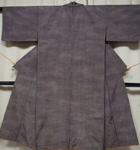 絹100％　米沢織物紬　　　誂え仕立　ばち衿　 中古品