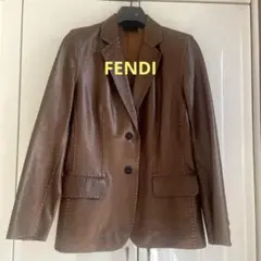 FENDI レザージャケット　美品✨　ピーカブー　エルメス