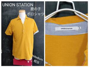 ★送料無料★ UNION STATION ユニオンステーション ポロシャツ メンズ 鹿の子ポロシャツ Medium 相当