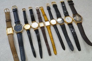 F751 ゴールドカラー 腕時計 10点セット メンズ レディース アクセサリー クォーツ 大量 まとめて おまとめ まとめ売り 不動品