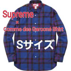 美品★15AW☆Supreme×Comme des Garcons Shirt★チェックシャツ Sサイズ Small コムデギャルソン シュプリーム