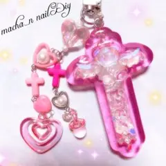 現品♡病みかわシャカシャカシェイカー♡キーホルダー十字架ゆめかわ 羽根 天使