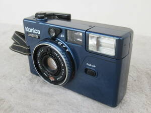 Konica C35 EF3　メタリックブルー　HEXANON 35mm f2.8　コンパクトフィルムカメラ　現状品