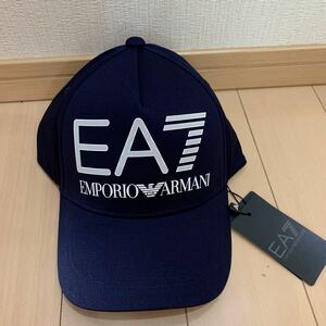 送料無料　未使用　EA7 EMPORIO ARMANI エンポリオアルマーニ ベースボールキャップ 帽子 ネイビー　SIZE UNI コットン 100%