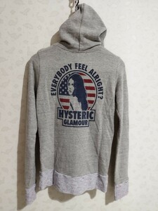 HYSTERIC GLAMOUR　ヒステリックグラマー　パーカー　バックプリント　長袖　